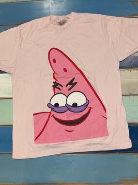 SpongeBob SquarePants Patrick Star Pink Graphic T-Shirt Adult XL